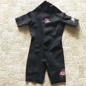 “HO Sports” Women’s Pink Floral One-Piece Wetsuit